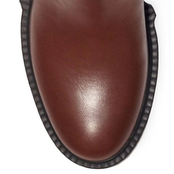 COACH Lacey Leather Lug-Sole Ankle Boots - Picture 5 of 6